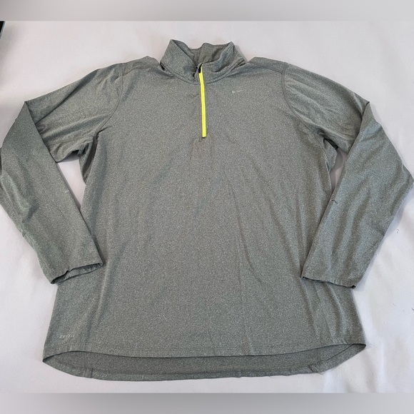 Men's Nike Running DRI-FIT Gray Quarter- Zip Long Sleeve Pullover Size‎ XL - Picture 1 of 7